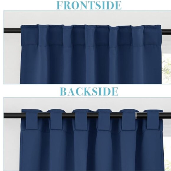 NWOT RYB HOME Blackout Curtain, 42x45, Navy, 1 Panel - Picture 4 of 6